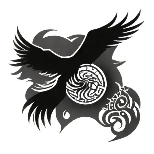 Eagle Flying Towards The Sun