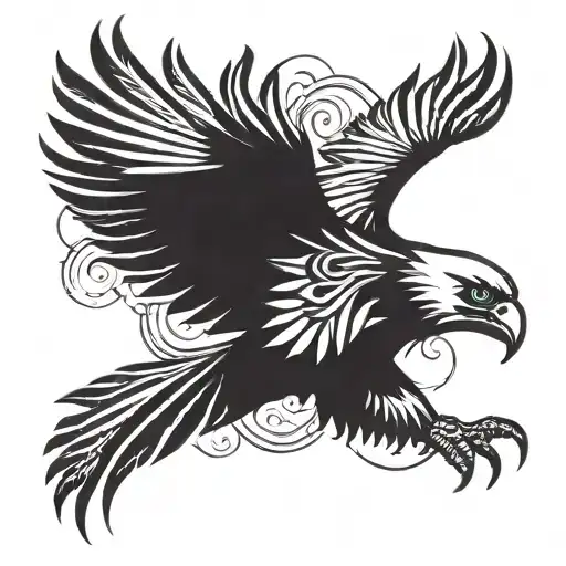 Flying Eagle Silhouette
