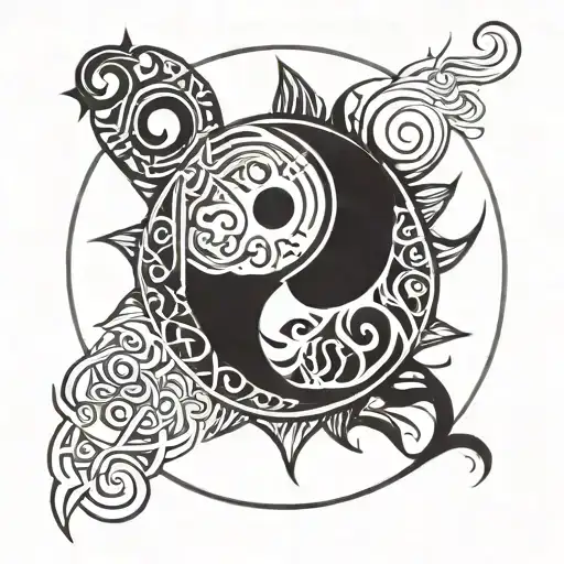 Yin Yang Sun And Moon