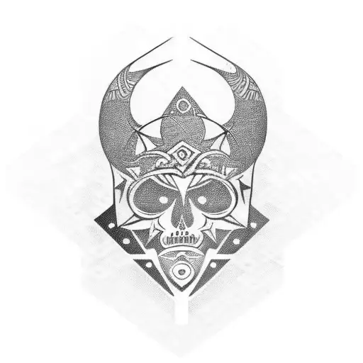 Tribal One Line Libra Scale