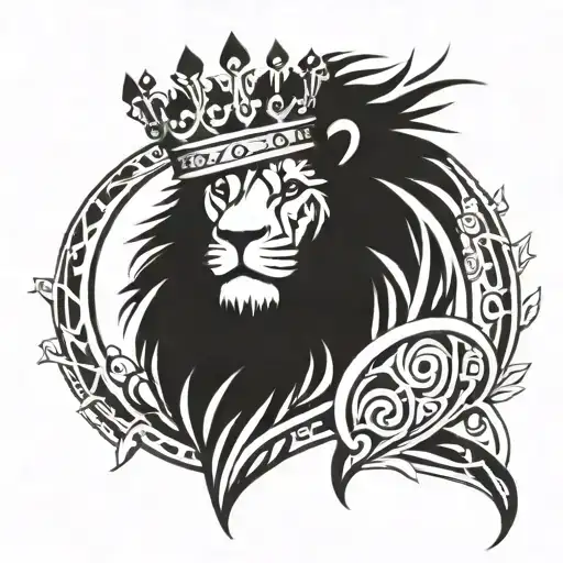 Lion Wearing A Crown
