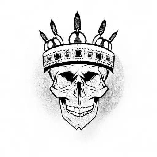 Skull Wearing Chief Headdress