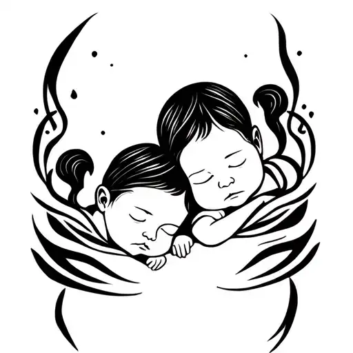 Twin Babies Sleeping