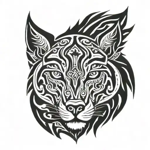 Half Taurus And Half Shadow Wolf Face Full Fill A Face