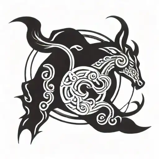 Capricorn And Gemeni Love Symbol