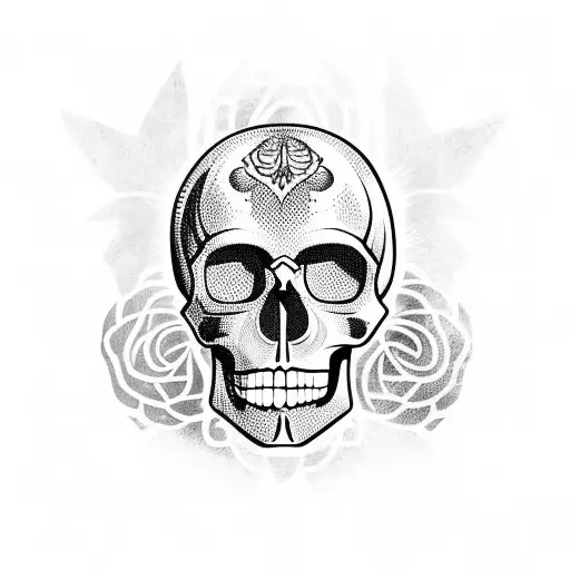 Skull And Nice Background