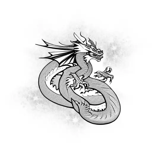 Dragon Whit Lighitnigs