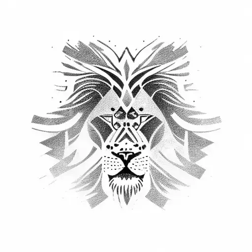 Abstract Art Of A Lion