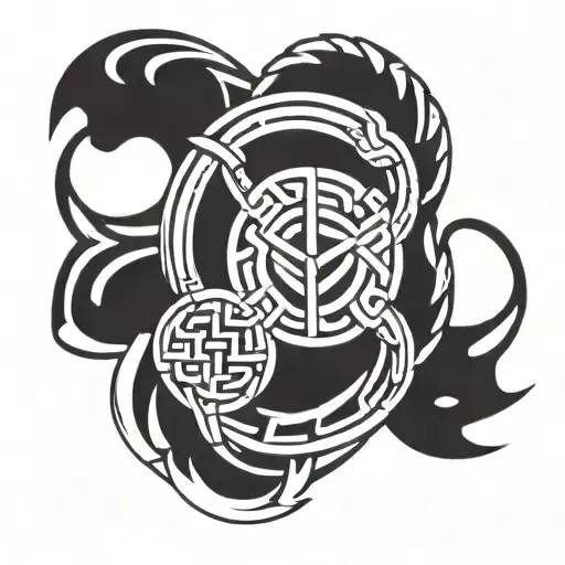 Combine Mayan Traditional Symbols With Celtic Knots In Armband Template Way Tattoo