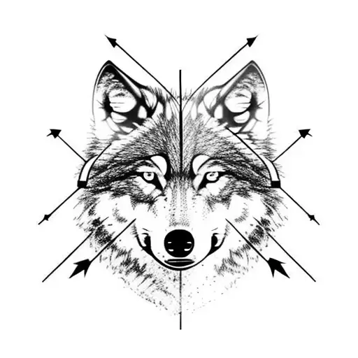 Wolf With Arrow Stabb