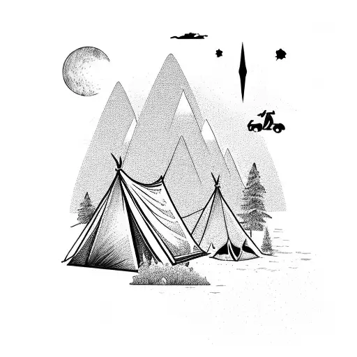 Nature With Camping And The Nightsky