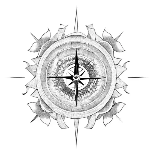 Dragon Compass Moon Flowers