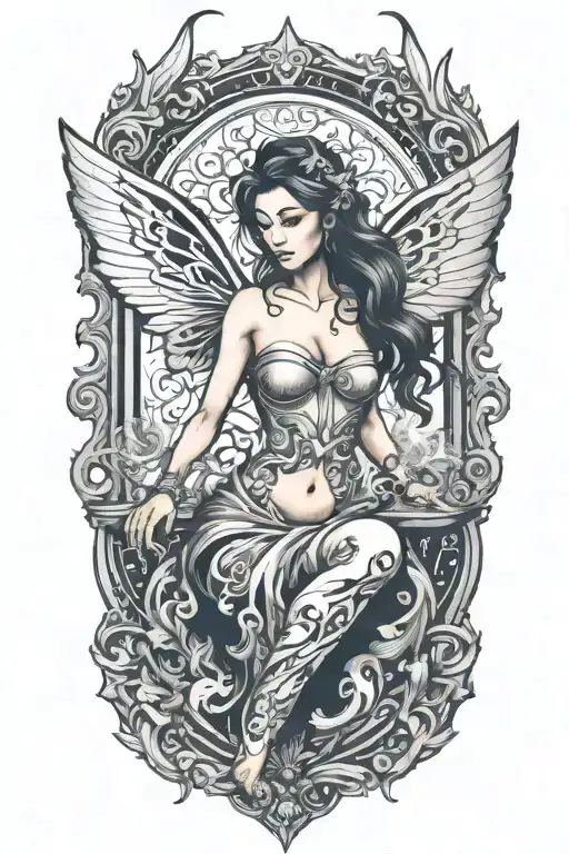 Open Book With Whisp Of Smoke Coming Out Of It That Turns Into A Fairy