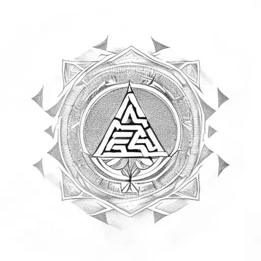 Valknut Vegvisir Yggdrasil Hugin Munin