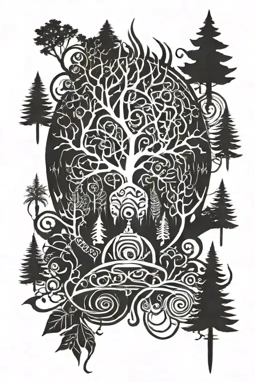 Dark And Mysterious Forest