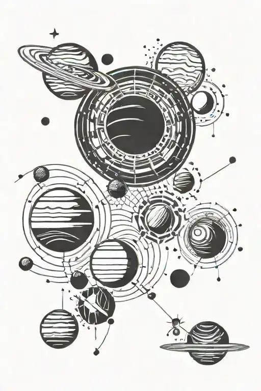 Solar System In A Line