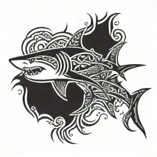 Shark Swimming Together