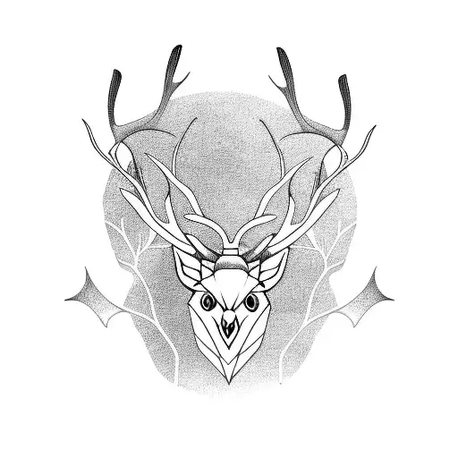 Ant With A Stag And An Owl