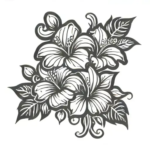 Filipino Hibiscus Flower Intertwined