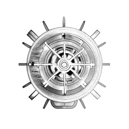 Mechanical Clockwork Mechanism Inside A Mountain