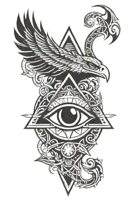 Eye Of Providence Triangle And Feathered Snake