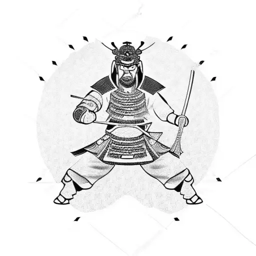 Samurai And Cherry Blossom Inspired Sleeve