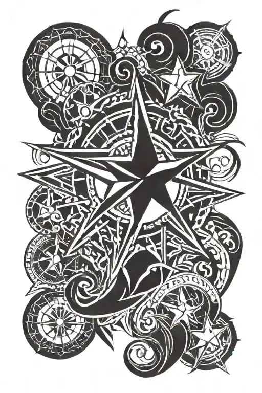 Wild Western Nautical Star Sleeve