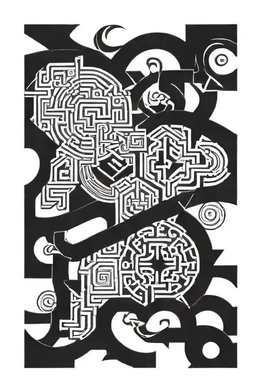 Star And Maze Patterns Inside