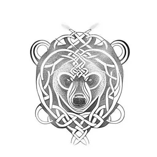 Father Daughter Celtic Bear