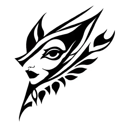 Black And White Harlequin Silouethe