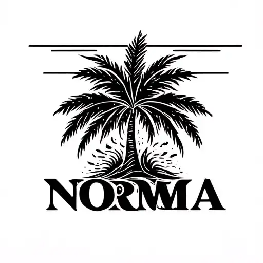 Norma Name With Palm Tree