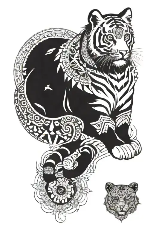 Tiger Cub Include Mandalas