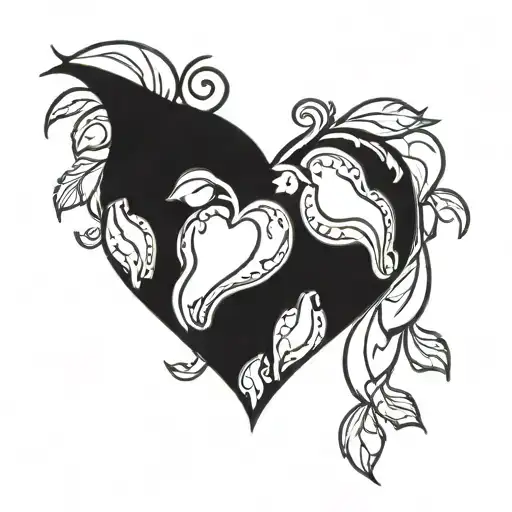 Heart Surrounded By Apples