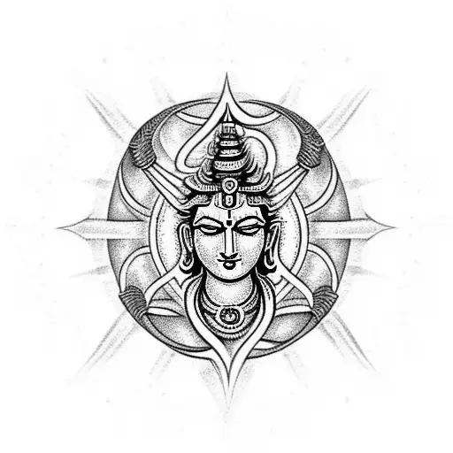 Shiva Deity With Infinity Symbol