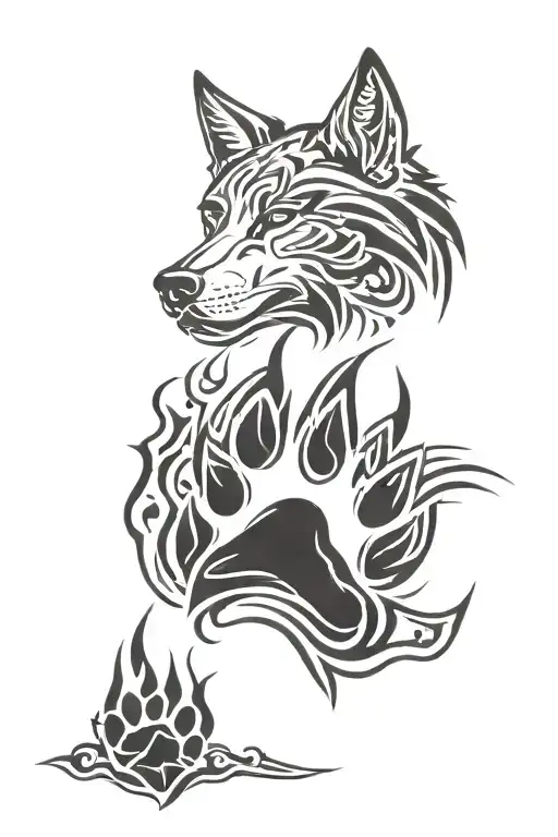 Wolf Paw Print
