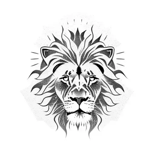 A Lion With A Rockstar Hairstyle And Sunglasses