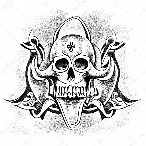 Skull And Motorcycle