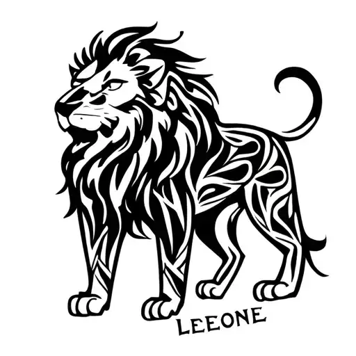Lion And Name Leonel