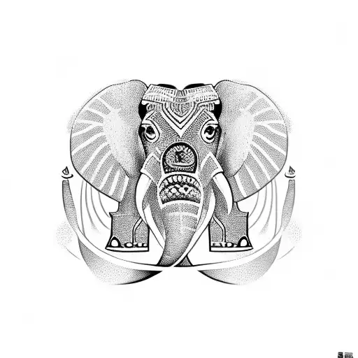 Kerala Elephant With Big Tusk Head Only