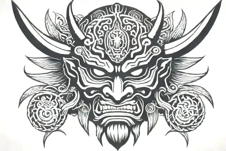 Samurai Oni Mask