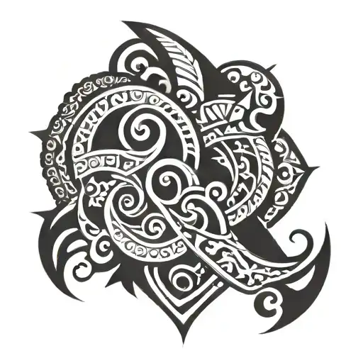 Hawaiian Tribals For Male Thigh