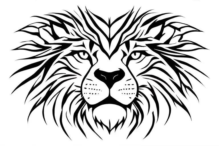 A Focus On The Eyes Of A Lion And His Mane On Thr Horizontal