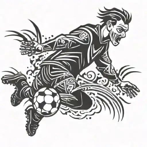 Soccer Goalkeeper Diving To Save