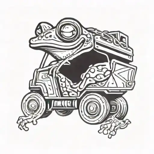 Frog Driving Garbage Truck