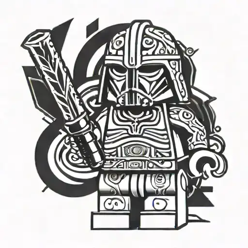 Lego Star Wars Minifigure Holding A Lightsaber