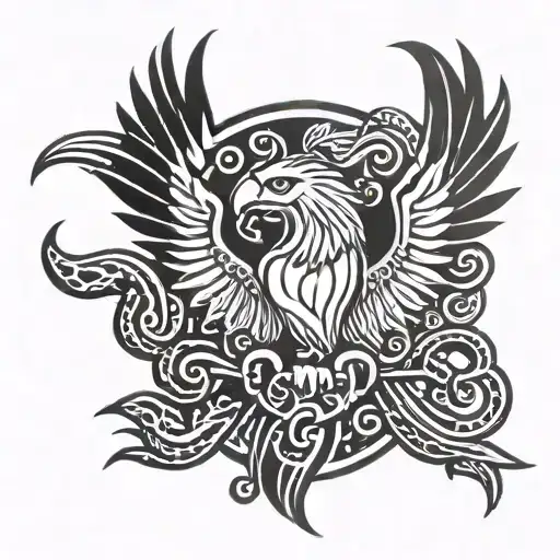 Mexican Coat Of Arms Eagle And Snake