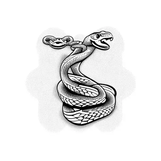 Snake With A Cross Pattern