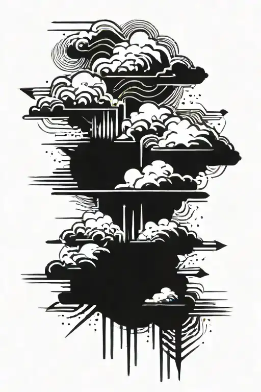 Arrow Tattoo Thunder Cloud