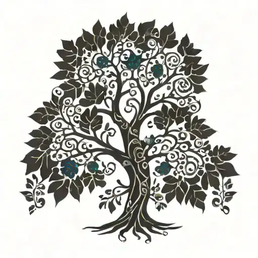 Nordic Tree Of Life With My Kids And Grandkids Names In Old Noric