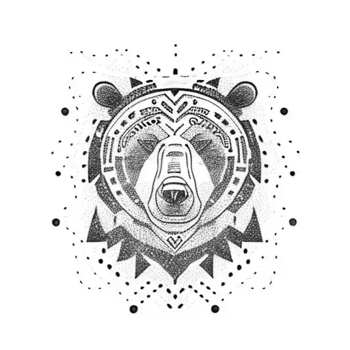 Bear Head Sleeve On Thigh